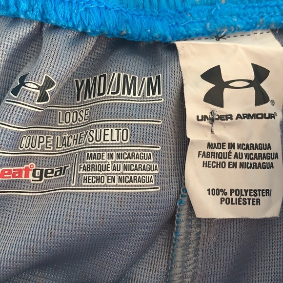Under Armour YMD Blue Loose Fit Shorts Athletic Workout EUC - Picture 5 of 6